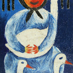 Woman with Geese, Nainen ja hanhi, 1980 - Kiss Eva, 14v, Hungary